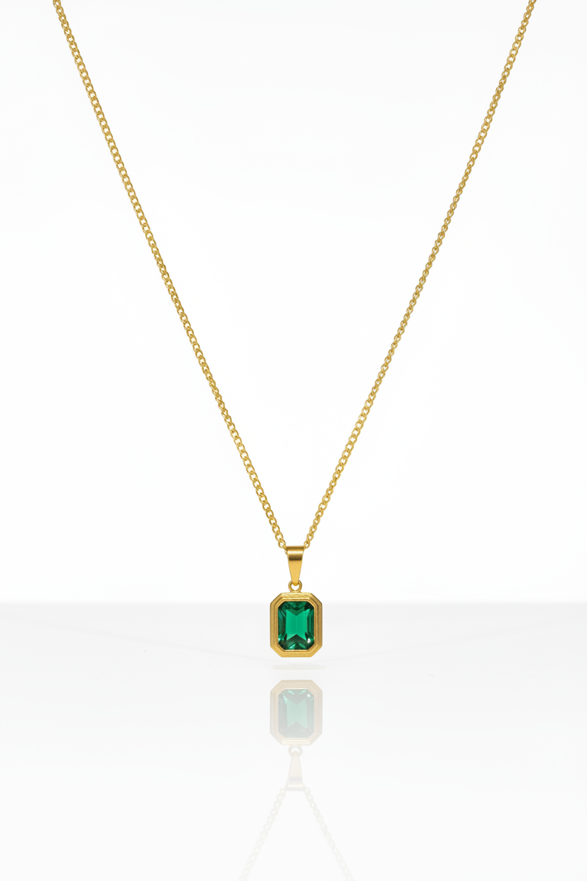 Golden Green Stone Unisex