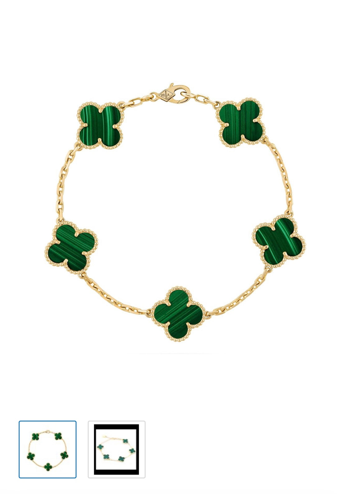 Gold & Green Flower bracelet
